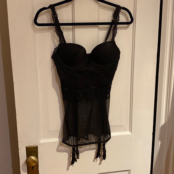 Victoria’s Secret Black Teddie with Garter Hooks - Picture 2 of 10